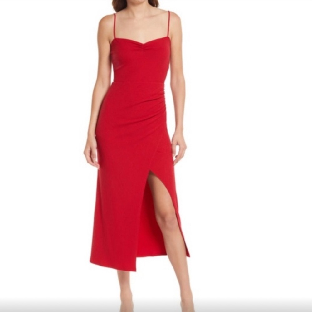 Reformation Scarlet Midi Dress with Slit